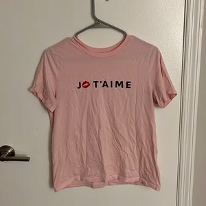 forever21, pink (“kiss me”) t-shirt, small
